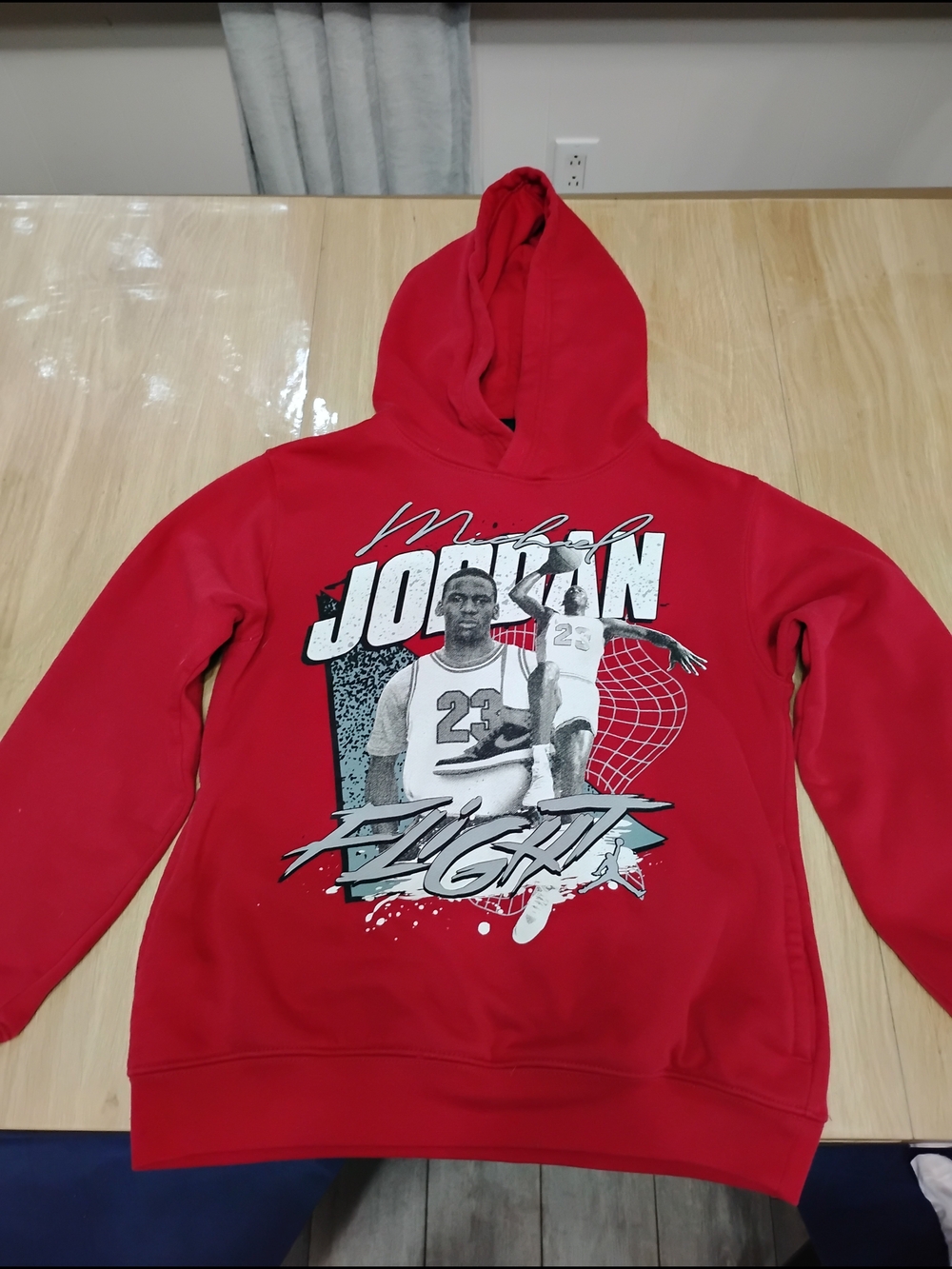 Jordan Red Pullover Hoodie with Jumpman Logo